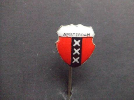 Amsterdam stadswapen logo drie kruisjes emaille